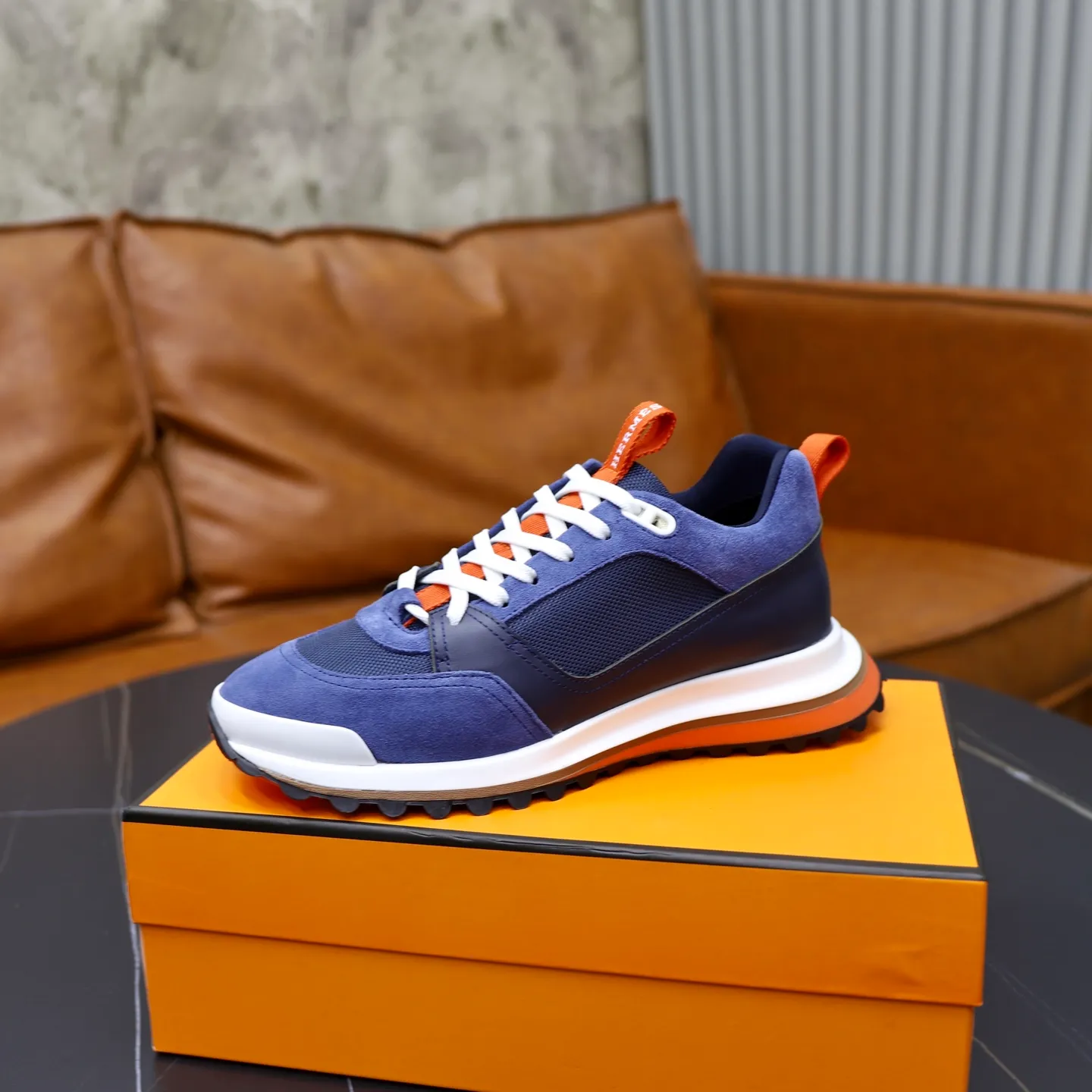 Men's shoes: 462💰🎬【Hermès】Official website synchronization Counter quality French Paris catwalk style Simple and classic Imported original fabric Original outsole Size (size): 38-44